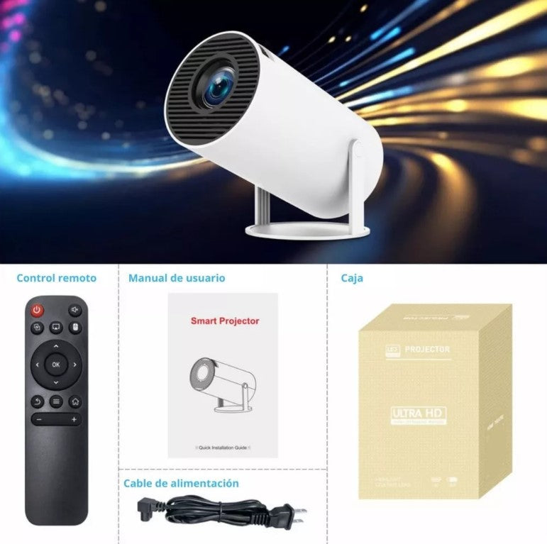 Mini Proyector Inteligente HY300 PRO 4K Android Wifi Bluetooth