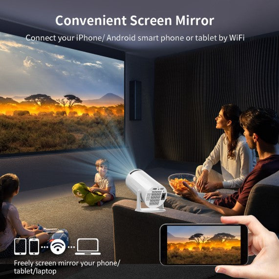Mini Proyector Inteligente HY300 PRO 4K Android Wifi Bluetooth