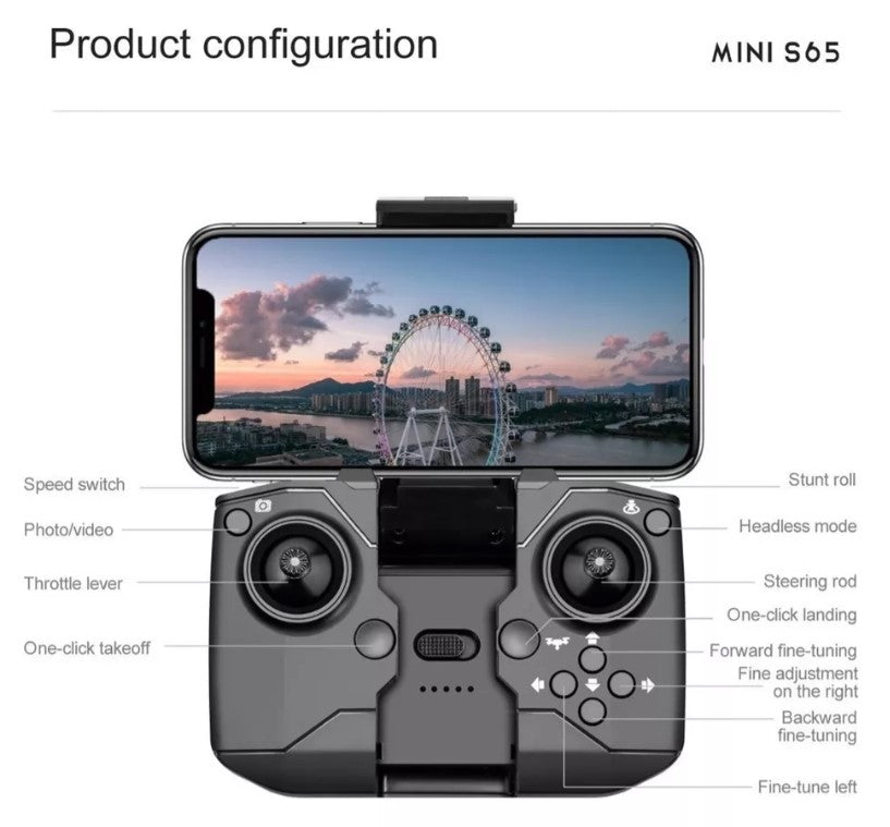 Mini Dron S65 Profesional Camara 4K
