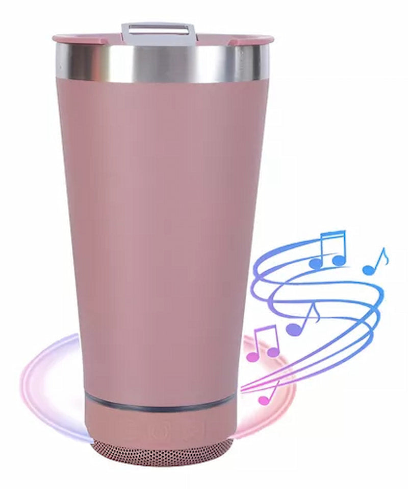 Vaso musical inhalámbrico con bluetooth 480 ml con destapador