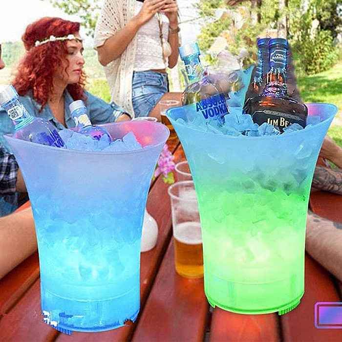 Hielera parlante bluetooth luz multicolor