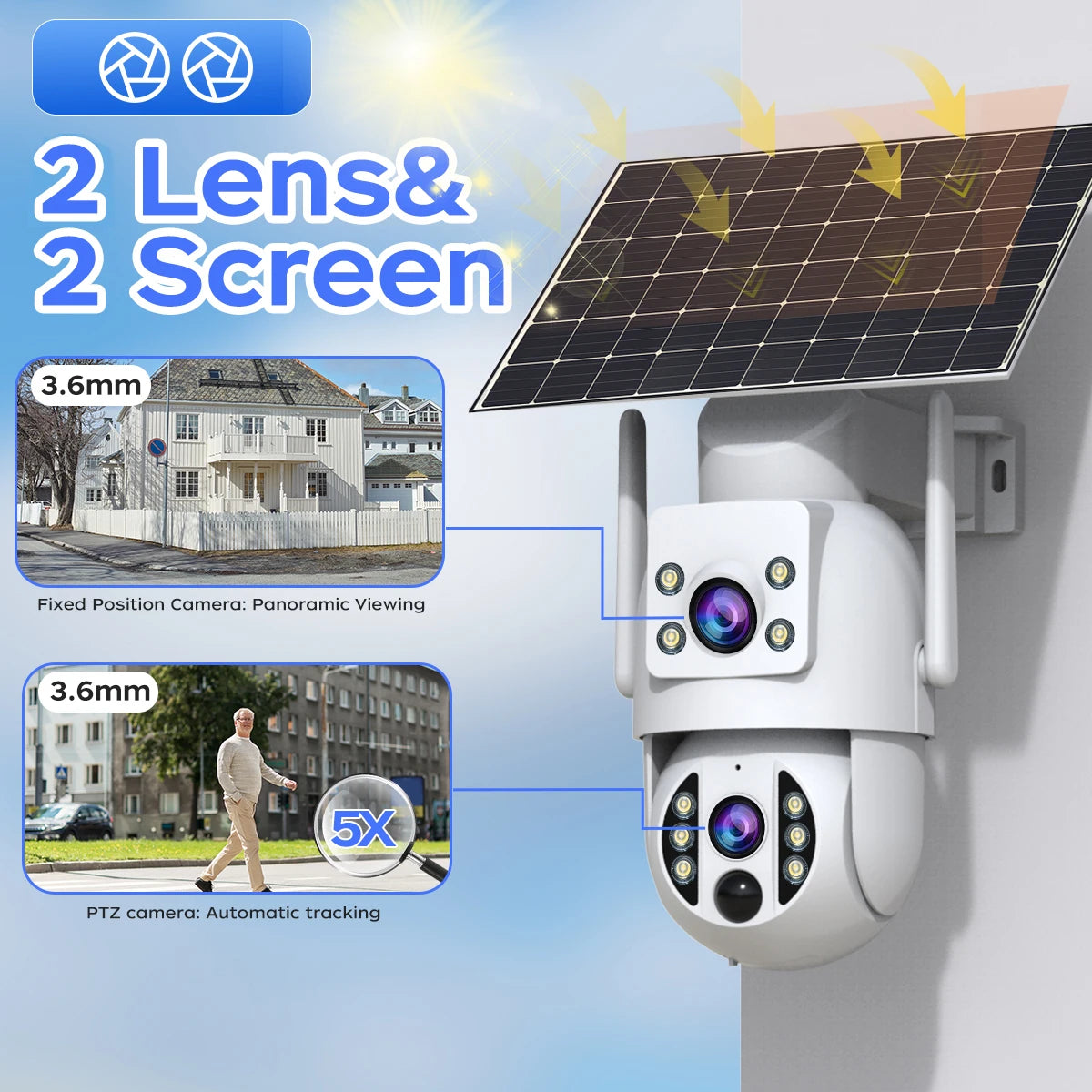Cámara de Seguridad Solar JOOAN 4K, Inalámbrica Exteriores