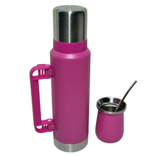 Kit Termo con mate acero inoxidable 1200 ml